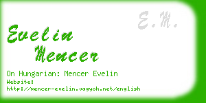 evelin mencer business card